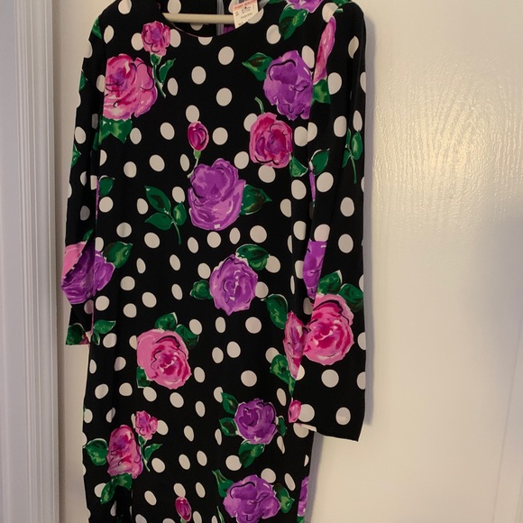 Vintage Pat Argent floral 100% silk - Picture 1 of 8